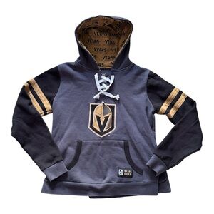 Vegas Golden Knights Lacer Hoodie Hockey Charcoal Gray Vegas Born Youth Small